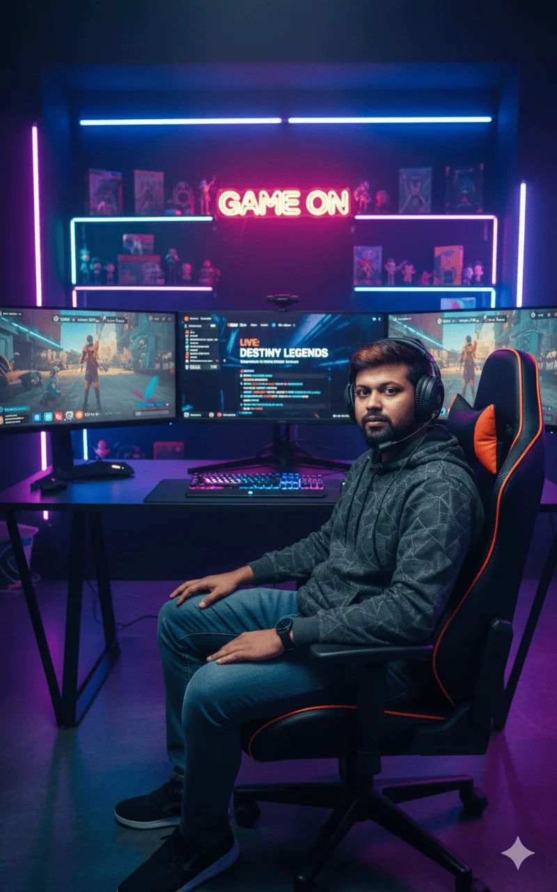 Prompt No 10: 10. Gamer Streamer Setup